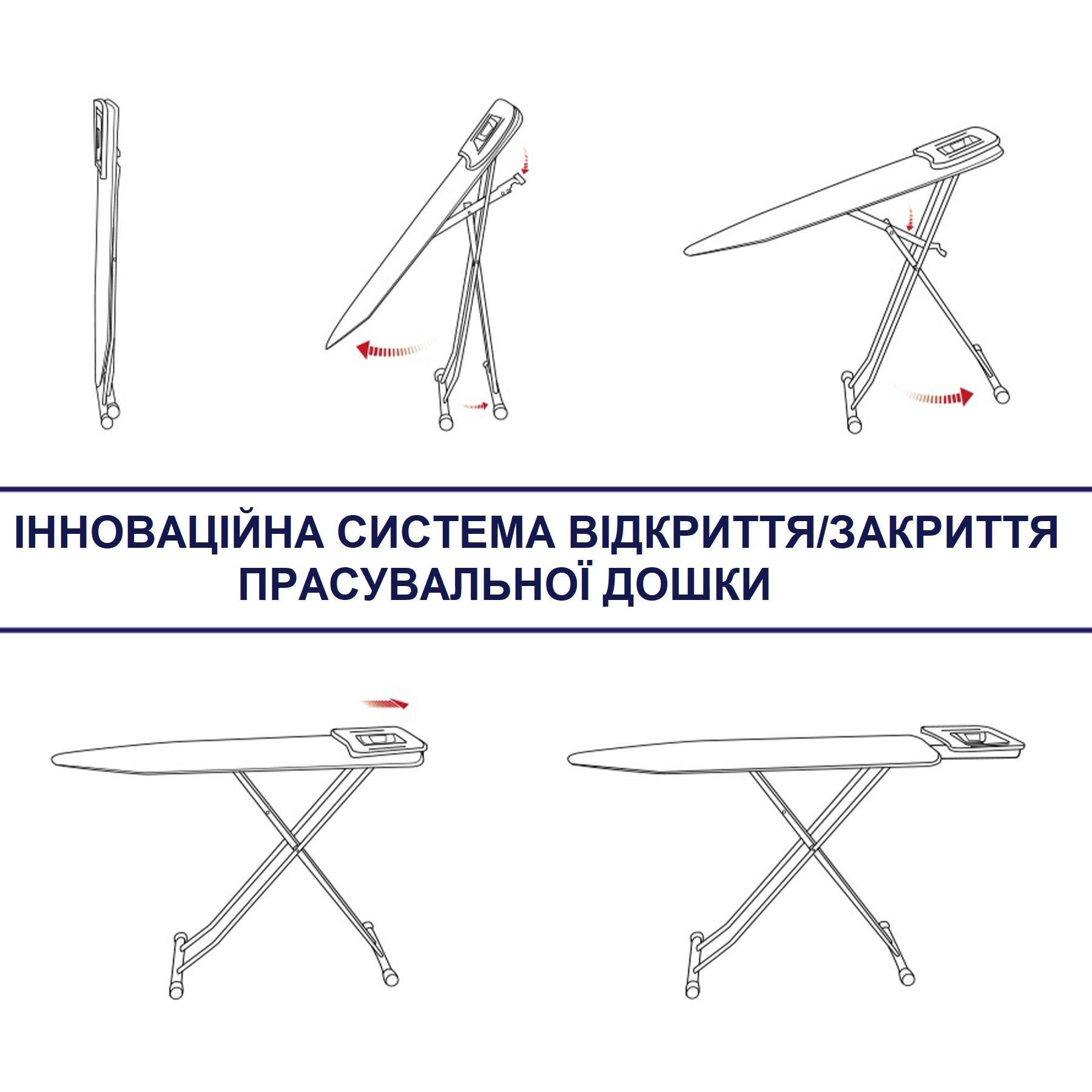 Доска для глажки Casa Si Lady Laquer 122x38 см White/Blue (CS93574R267) - фото 6