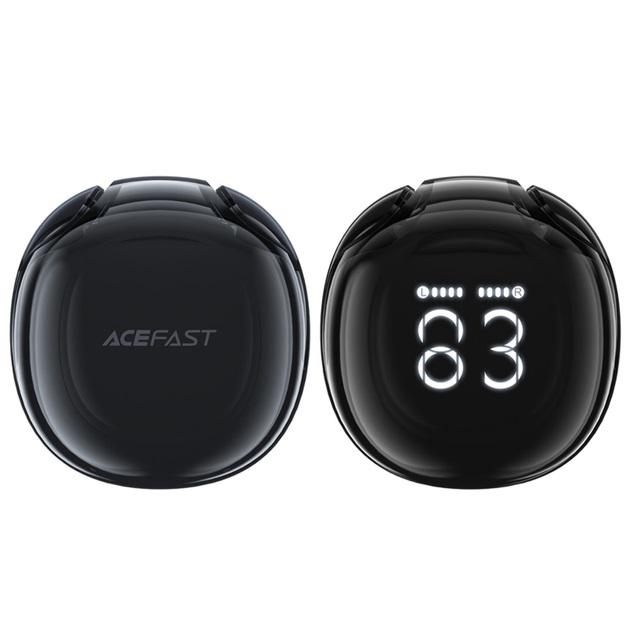 Наушники беспроводные Acefast T9 Crystal Air color Bluetooth 480 mAh Obsidian Black (18409990) - фото 3