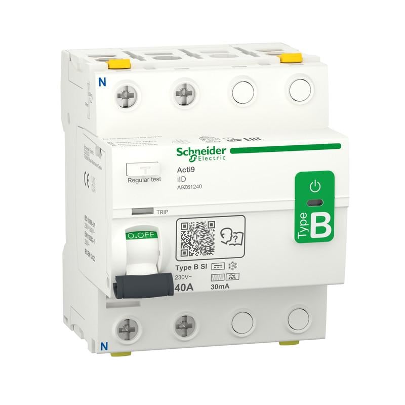 Устройство защитного отключения Schneider Electric Acti9 iID 2P 40А 30 мА Тип B-SI (A9Z61240)