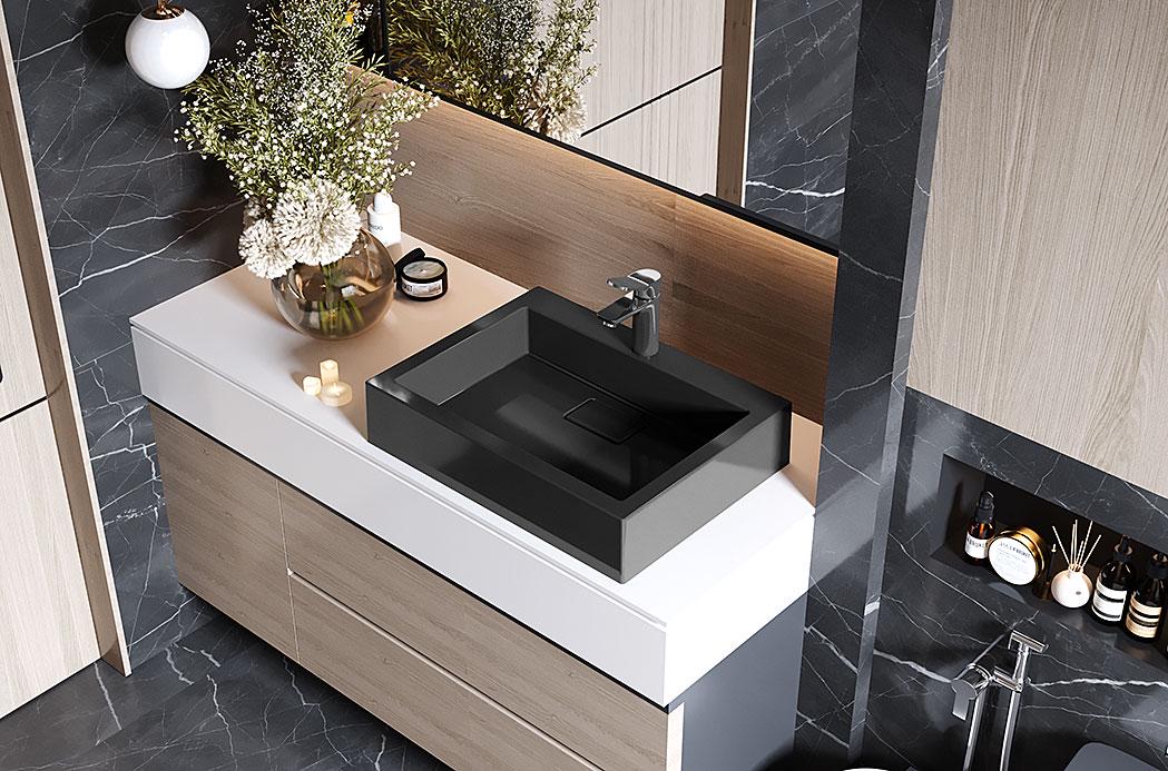 Умивальник накладний Status Aria 60 Black (29917996)