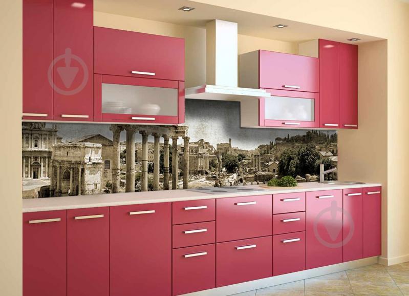 Скинали на кухню Zatarga «Античный город» 600х2500 мм виниловая 3Д наклейка кухонный фартук самоклеящаяся Z180510