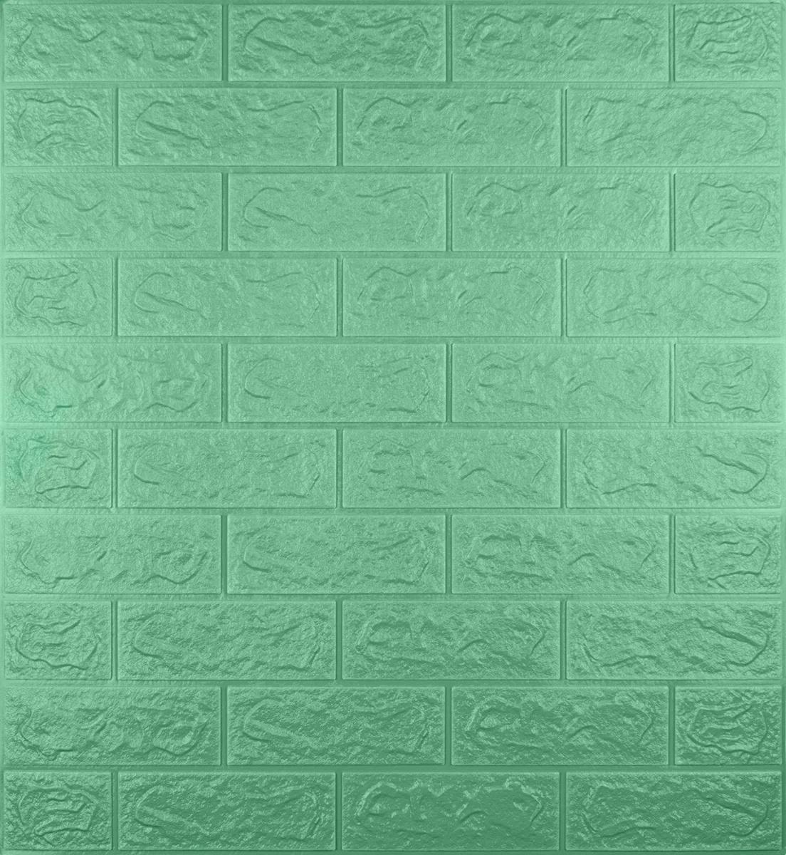 Самоклеюча 3D панель Sticker Wall декоративна під цеглу 700х770х5 мм М'ятний