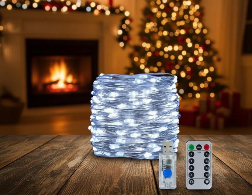 Гирлянка Роса на USB 100 LED 10 м Белый (2787238057) Гирлянка Роса на USB 100 LED 10 м Белый (2787238057)