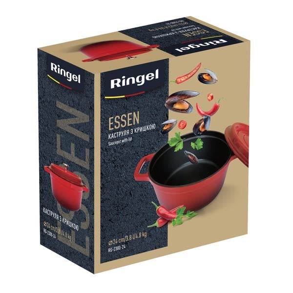 Каструля Ringel Essen 2,9 л 22 см Червоний (RG-2300-22) - фото 8 Каструля Ringel Essen 2,9 л 22 см Червоний (RG-2300-22) - фото 8