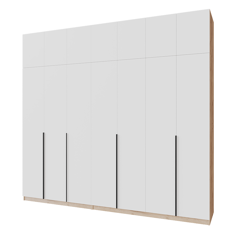 Шкаф распашной с тумбой и антресолью Меблітренд Чиназес Чита-2800.4 2800х500х2450 мм Дуб крафт золотой/Белый (27552844) - фото 1 Шкаф распашной с тумбой и антресолью Меблітренд Чиназес Чита-2800.4 2800х500х2450 мм Дуб крафт золотой/Белый (27552844) - фото 1