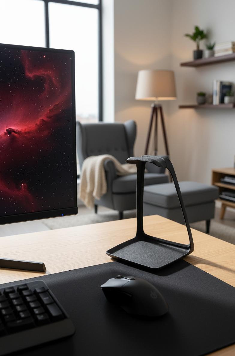 Держатель для геймерской гарнитуры Черный (0139-1)