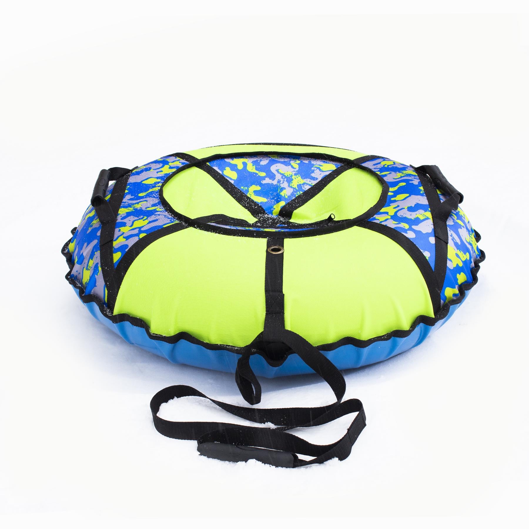 Надувные санки-ватрушка Kospa 120 см Неон/Камуфляж (143)