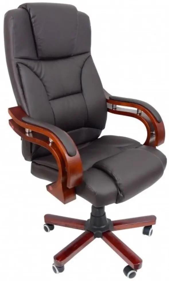 Кресло офисное Bonro Premier M-8005 с массажем Коричневый (42000009mili)