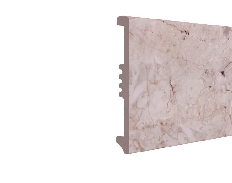 Плинтус дюрополимерный 13х100 мм Серый мрамор (10013Р-19172)