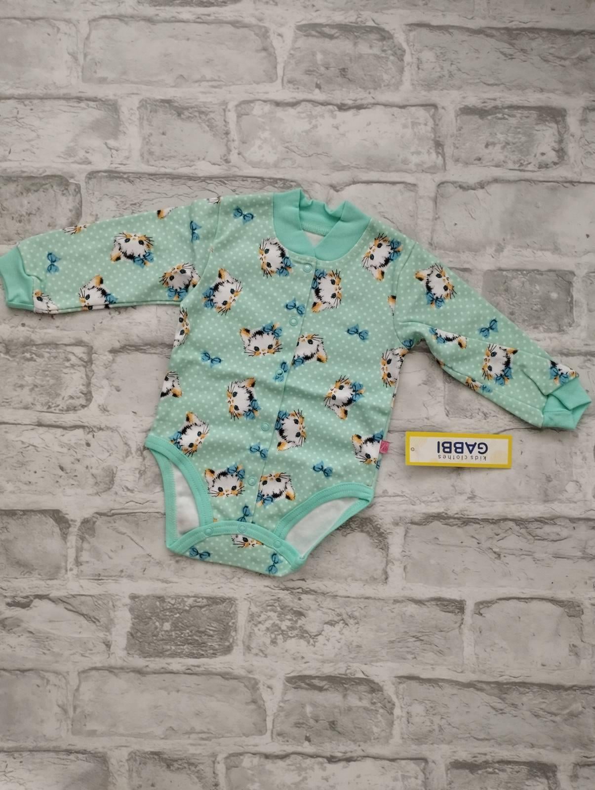 Боді для малюків GABBI 74 cм Ментоловий (0367) Боді для малюків GABBI 74 cм Ментоловий (0367)