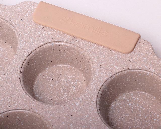 Форма для выпечки кексов Kamille Marble 12 ячеек 38х26 см - фото 2 Форма для выпечки кексов Kamille Marble 12 ячеек 38х26 см - фото 2