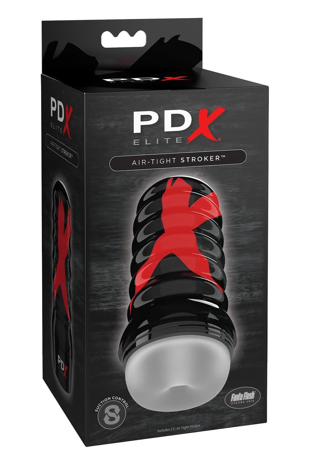 Мастурбатор нереалистичный PipeDream PDX Elite в черной колбе 19.1 см (P61456)