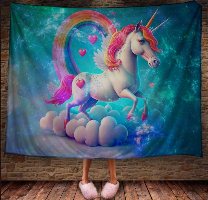 Плед с 3D принтом Единорог Смилл 150х200 см (epi_1884)