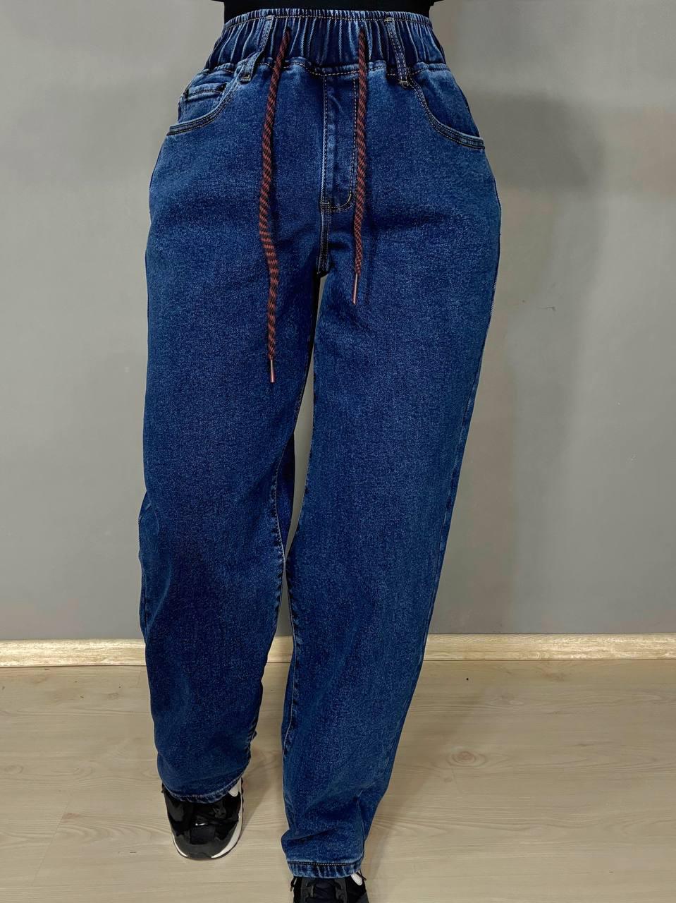 Джинсы женские Vanver 8335 утепленные на флисе MOM с резинкой на талии р. 32 Синий (5553) - фото 5 Джинсы женские Vanver 8335 утепленные на флисе MOM с резинкой на талии р. 32 Синий (5553) - фото 5