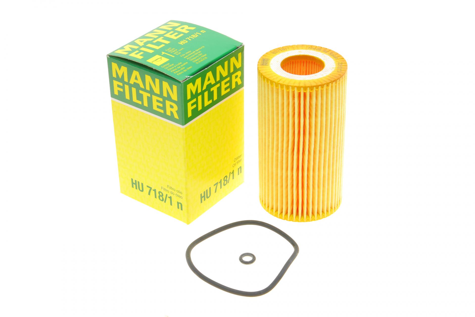 Фильтр масляный Mann-Filter для Opel Omega B/Vectra B/Astra G 2,0/2,2DTI (HU 718/1 N)