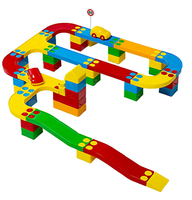 Конструктор игровой Цветная дорога Bamsic 64 детали (94844)