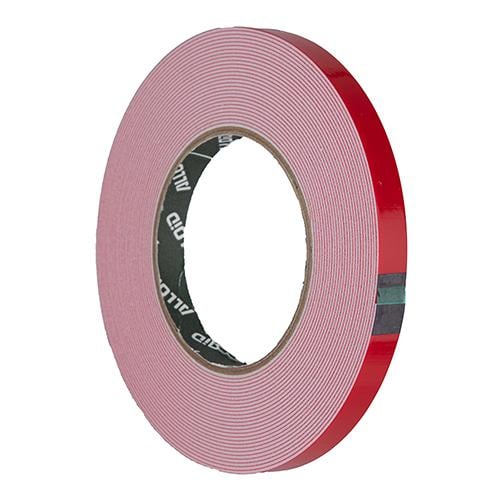 Скотч двухсторонний Alloid Лайнер ПЭ на вспененной основе 12 мм 10 м Красный (00000061699)