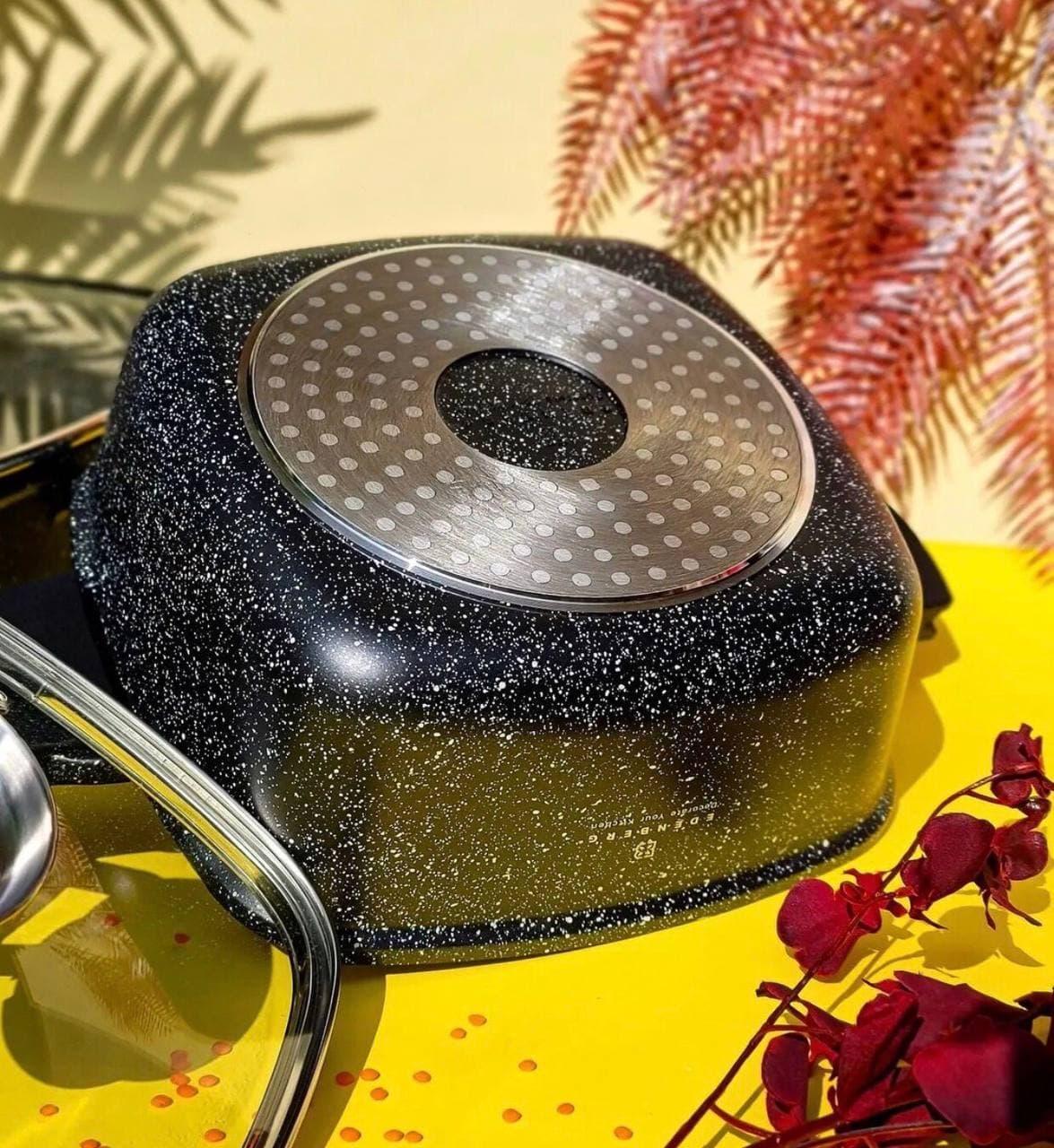 Набор кастрюль с мраморным антипригарным покрытием Edenberg ЕВ-8141 6 пр. Черный - фото 9 Набор кастрюль с мраморным антипригарным покрытием Edenberg ЕВ-8141 6 пр. Черный - фото 9