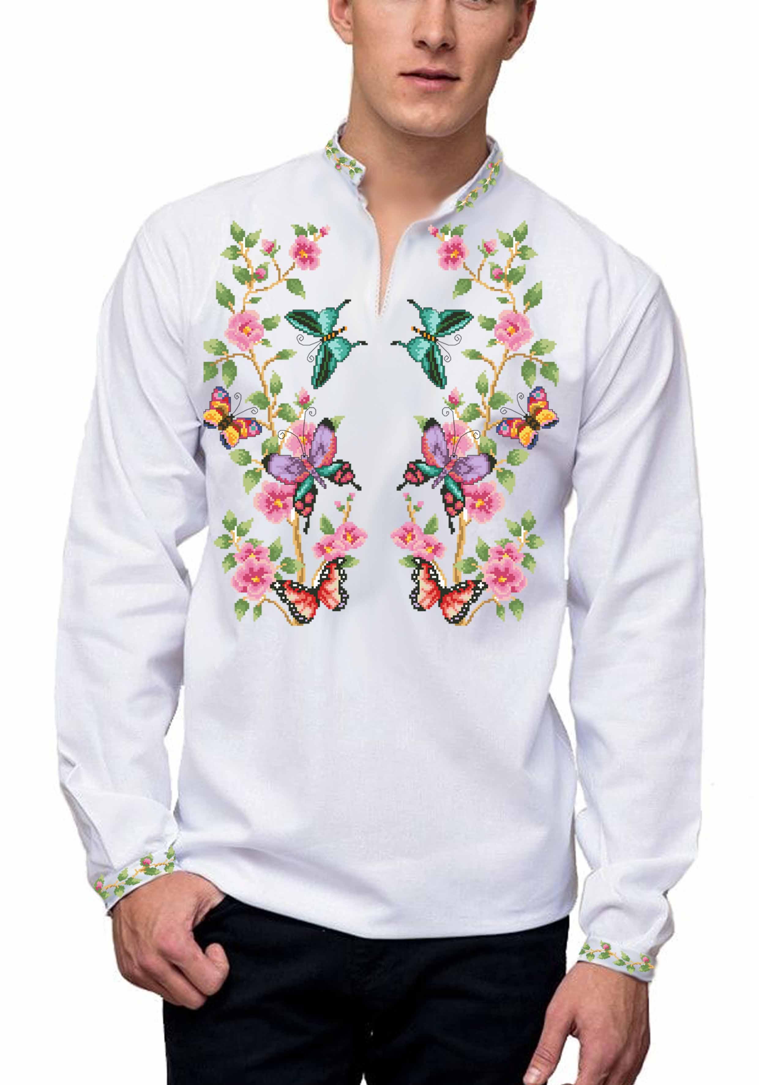 Заготовка для вишивки нитками або бісером сорочка габардин (СЧГ-323)