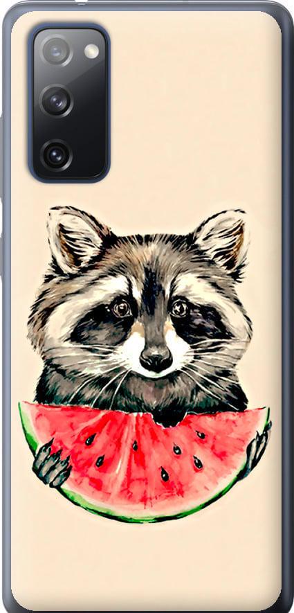 Чохол на Samsung Galaxy S20 FE G780F Єнотик з кавуном (4605t-2075-42517)