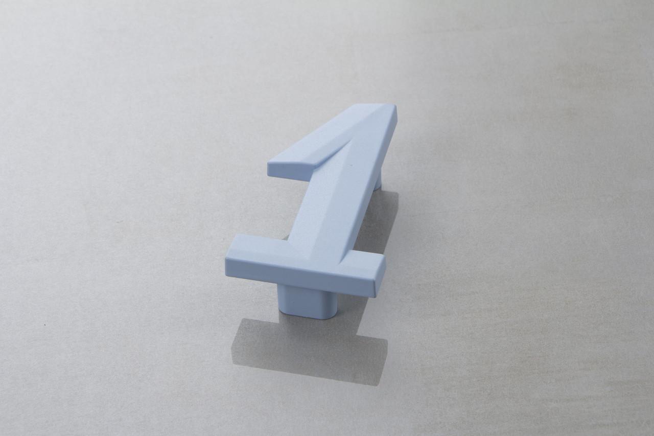 Меблева ручка Poliplast цифра одиниця РП-1 KS0501Q1 VG2009 Блакитний матовий (16213)