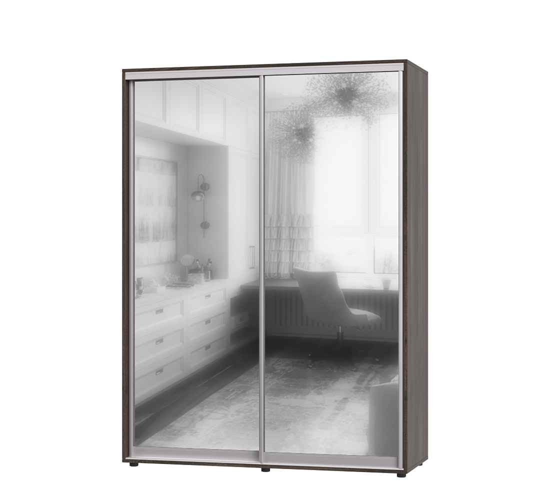 Шафа-купе з двома дверима Еверест ШК-02 160х60х220 см Шамоні Темний (06995) Шафа-купе з двома дверима Еверест ШК-02 160х60х220 см Шамоні Темний (06995)