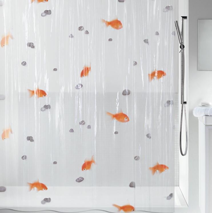 Шторка для ванної кімнати Spirella вінілова MattoFish 180х200 см Прозорий (10.00097)
