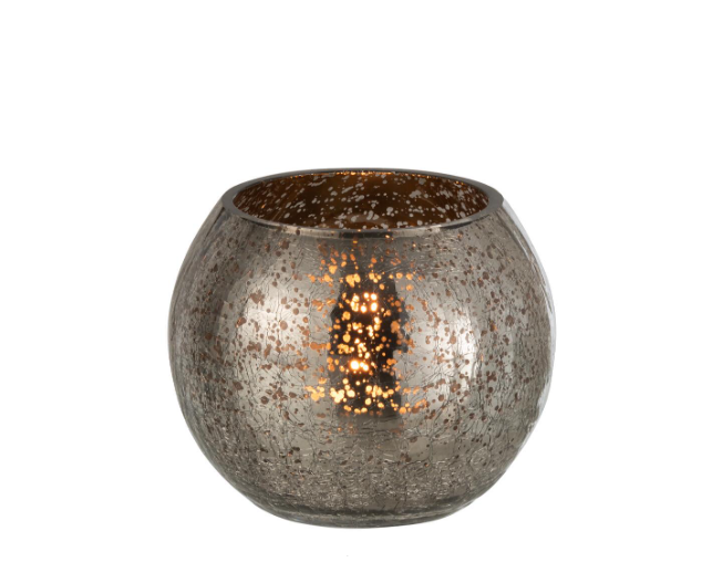 Подсвечник J-LINE 13х13 см Серый (1493)