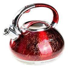 Чайник зі свистком сталі для індукційної плити Edenberg EB-1935 3 л Червоний (2530557748) - фото 2