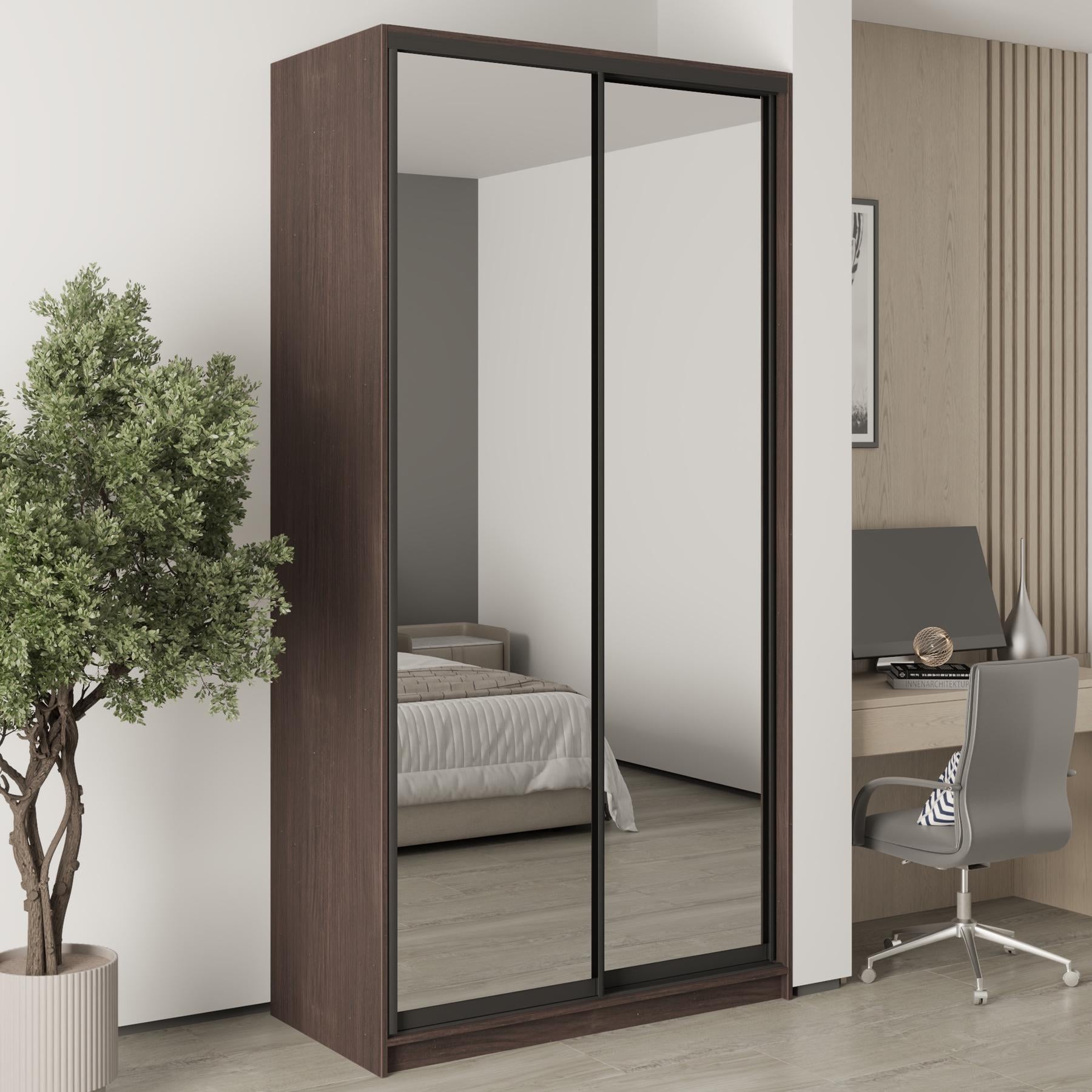 Шкаф-купе двухдверный MebelStar Стандарт BG 2 зеркала 120x60x240 см Дуб ристрето (MBS-10401)