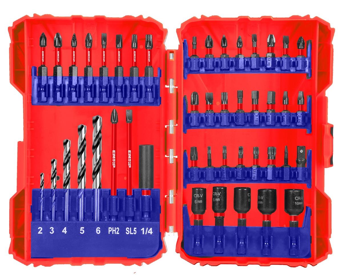 Набір ударних біт EMTOP ESBT04501 45 шт.