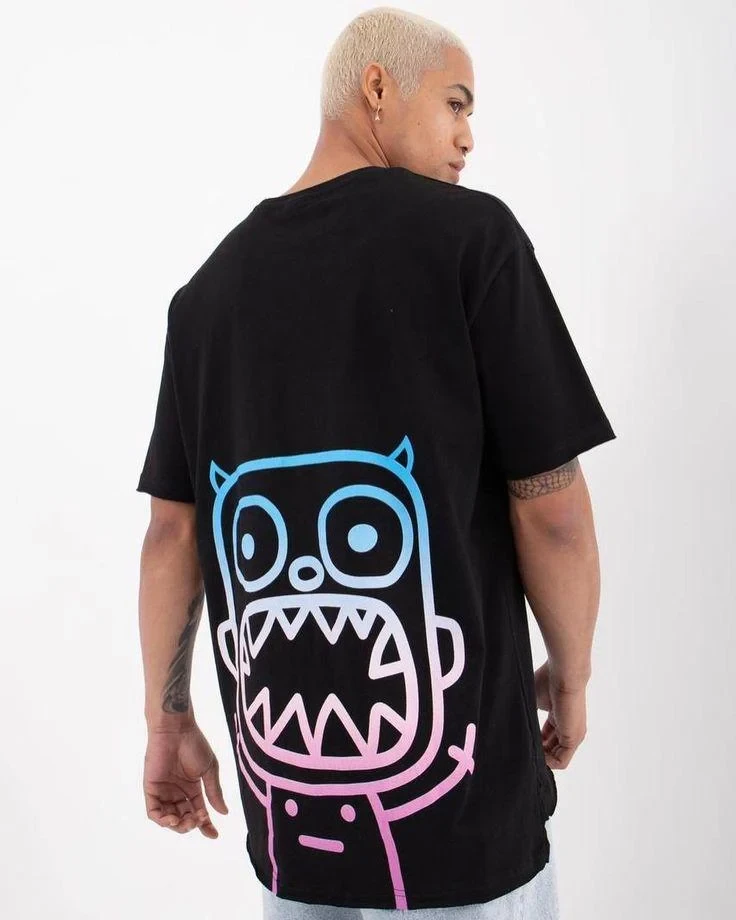 Футболка мужская с принтом Pin-000-711 повседневная XL Черный (2664093782)