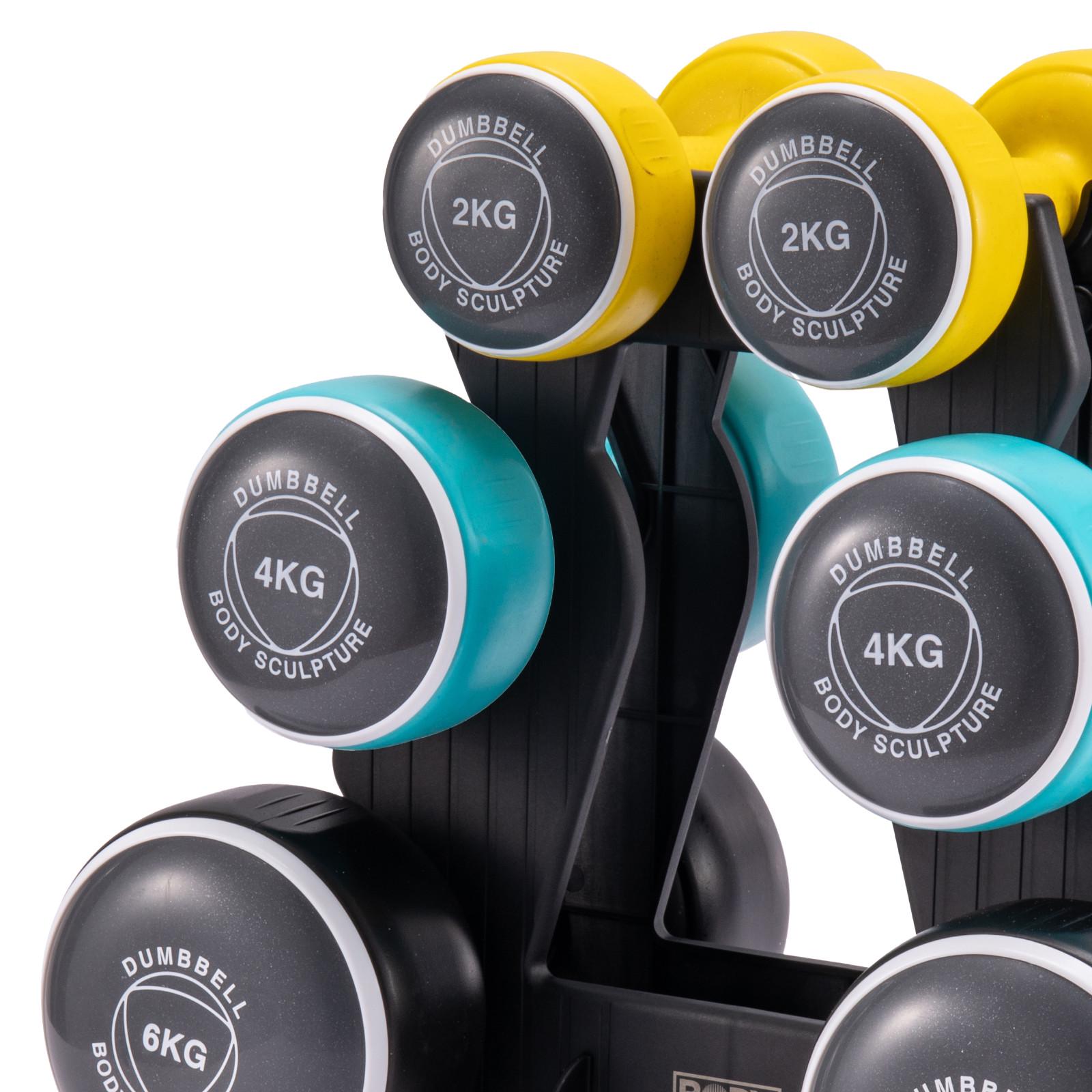 Гантели виниловые Body Sculpture BW 108DT 24 кг (447051) - фото 2 Гантели виниловые Body Sculpture BW 108DT 24 кг (447051) - фото 2