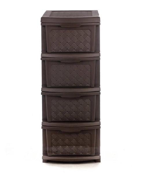 Комод на 4 шухляди R-plastic Компакт 34х40х86 см Коричневий (Р8) Комод на 4 шухляди R-plastic Компакт 34х40х86 см Коричневий (Р8)