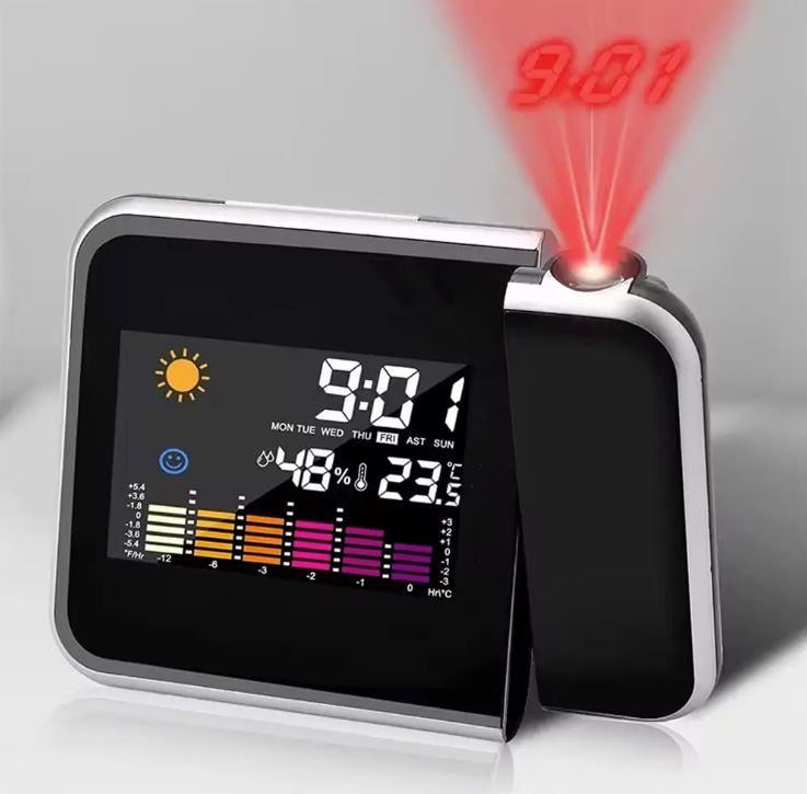 Часы-метеостанция настольные с проектором Color Screen M-8190 Черный - фото 2 Часы-метеостанция настольные с проектором Color Screen M-8190 Черный - фото 2