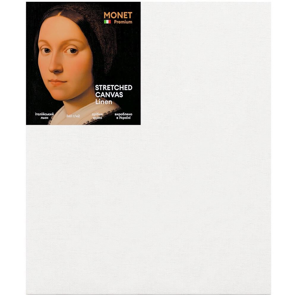 Полотно на підрамнику Monet Linen льон дрібне зерно 360 г/м2 80х80 см (MLFG8080)