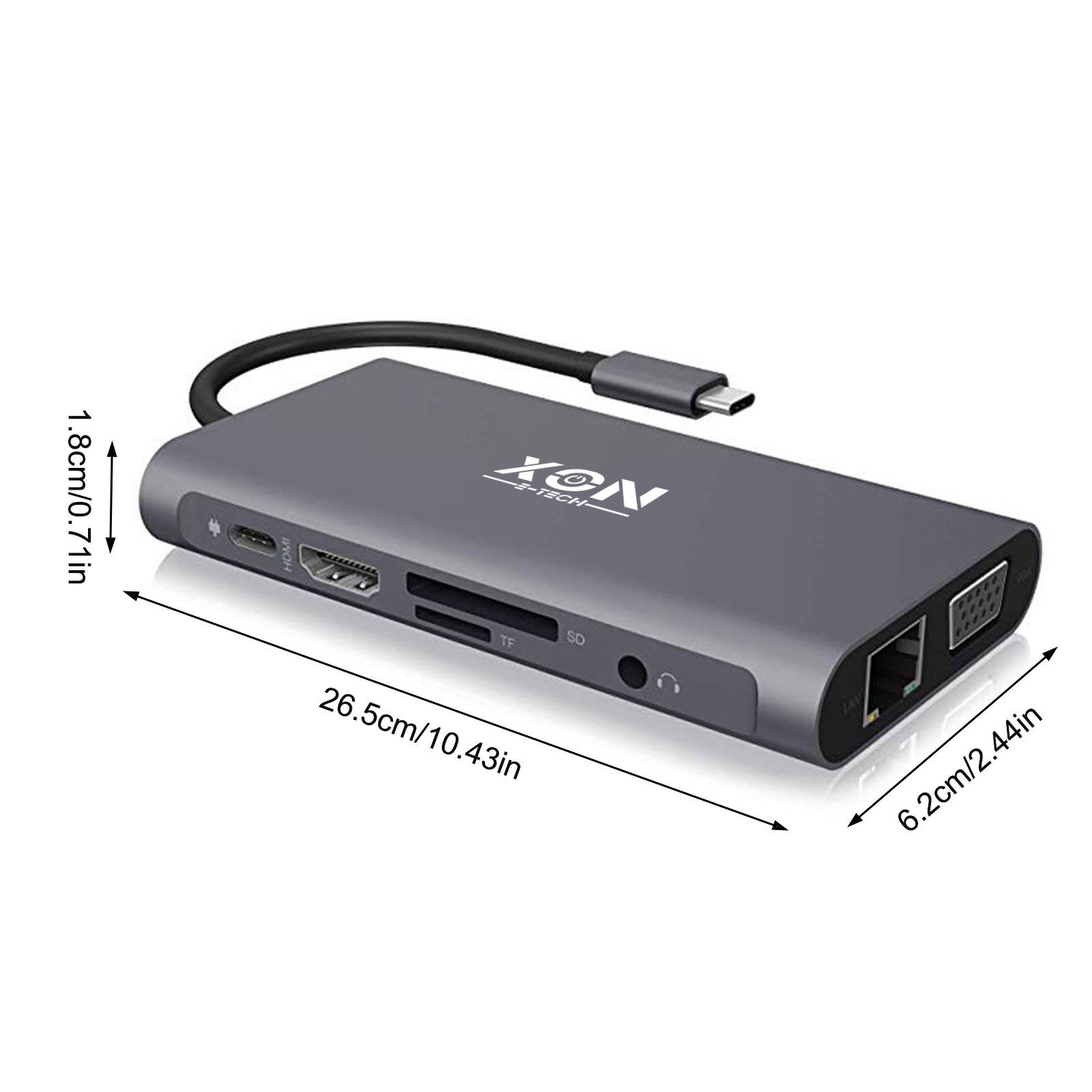 ᐉ USB-хаб XON SmartHub 10в1 Серый (UHCHP104300G 5252) • Купить в