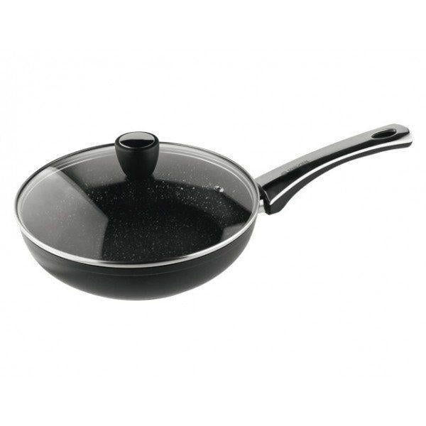 Сковорода Vinzer Granit Induction Line с крышкой 24 см (89434)