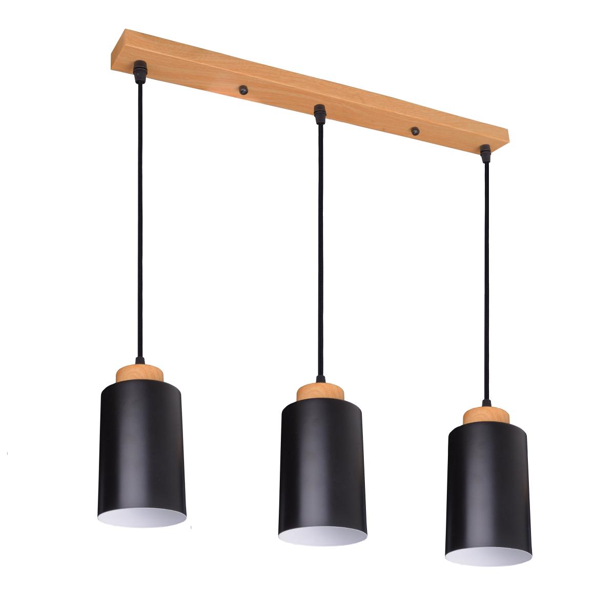 ᐉ Люстра-подвес для кухни BL-653S/3 E27 BK/Wood • Купить в Киеве ...