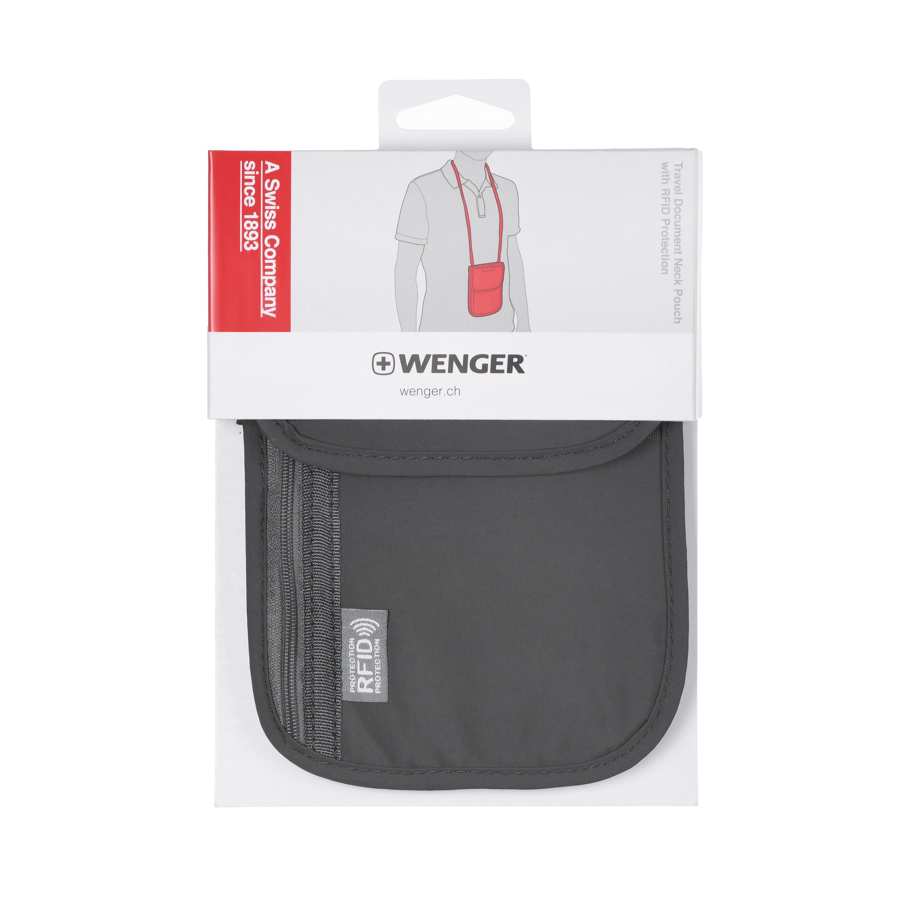 Кошелек на шею Wenger Neck Wallet with RFID pocket Серый (ERC-604589) - фото 2