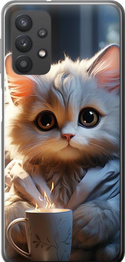 Чехол на Samsung Galaxy A32 A325F White cat (5646u-2204-42517)