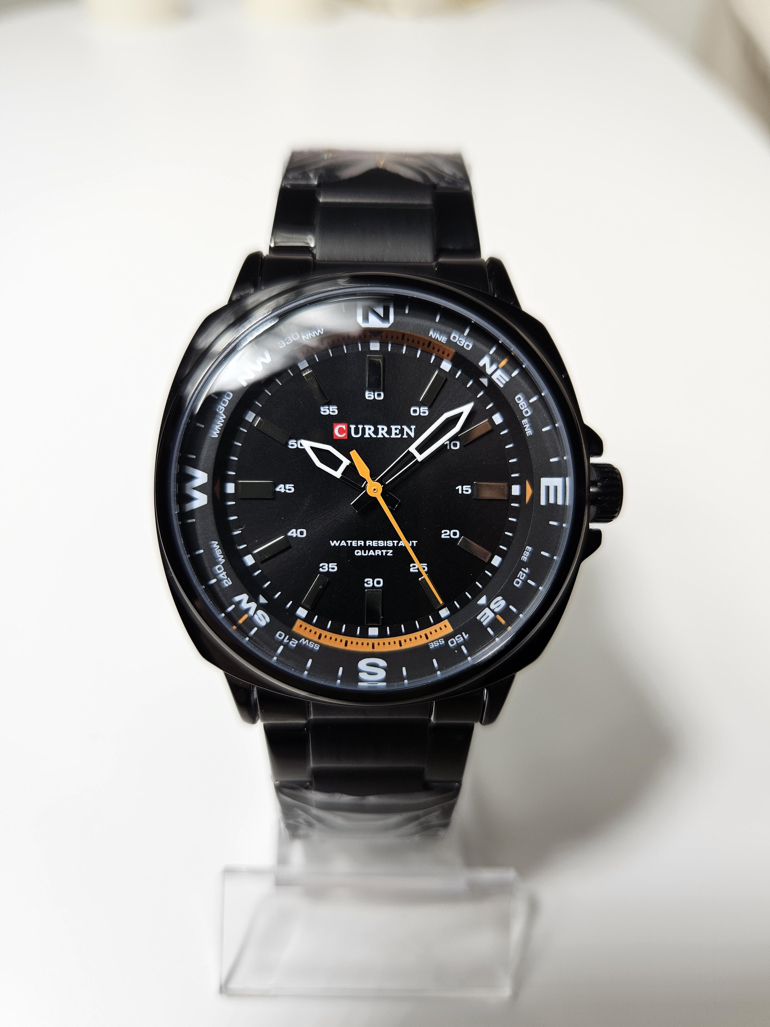 Наручний годинник чоловічий Curren 8455 Black (1121) - фото 2