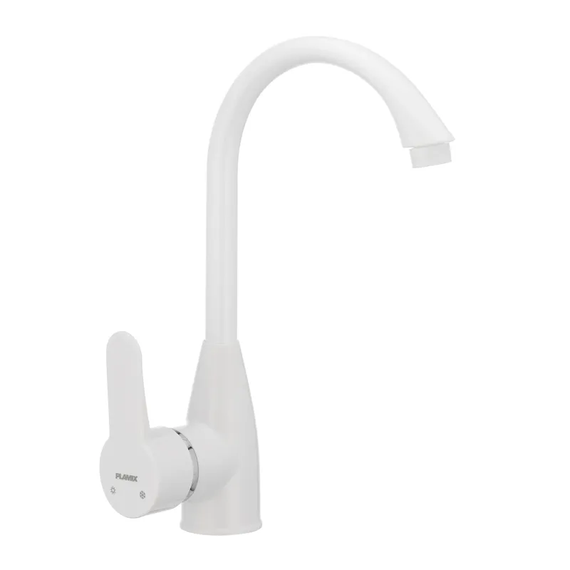 Смеситель для кухни PLAMIX Mario-011W Белый (PM0014)