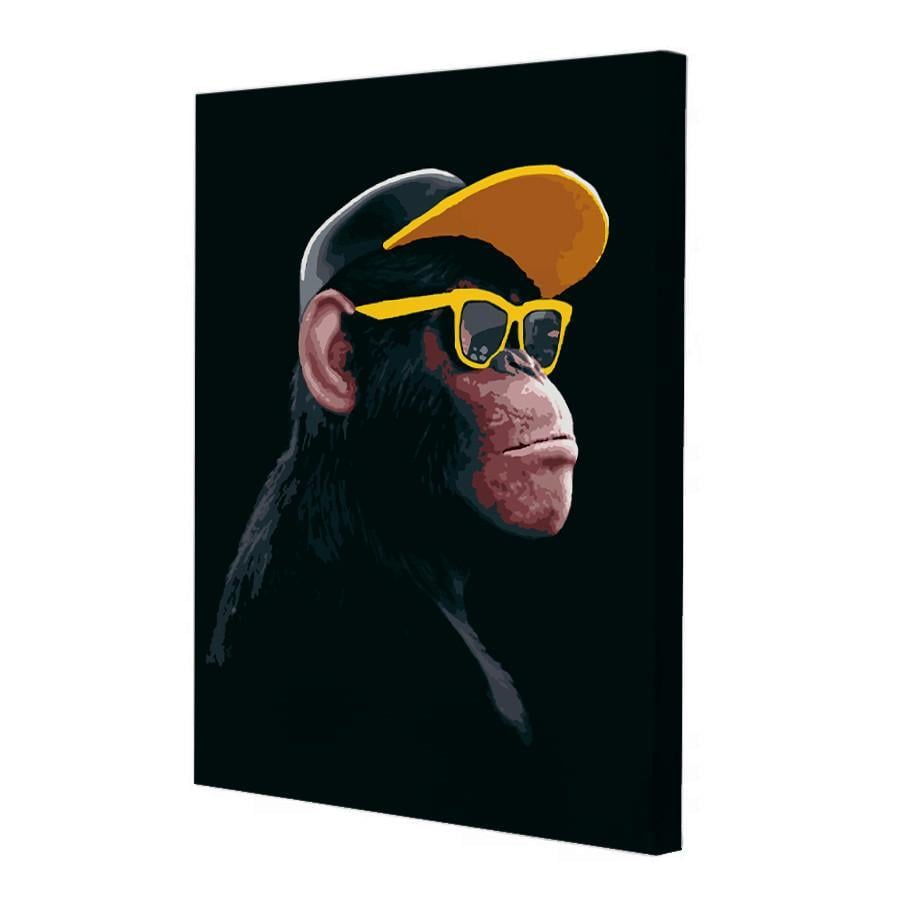 Комплект картин по номерам на чорном холсте Riviera Blanca Gangster Monkey 3 шт. (ITR-099) - фото 4