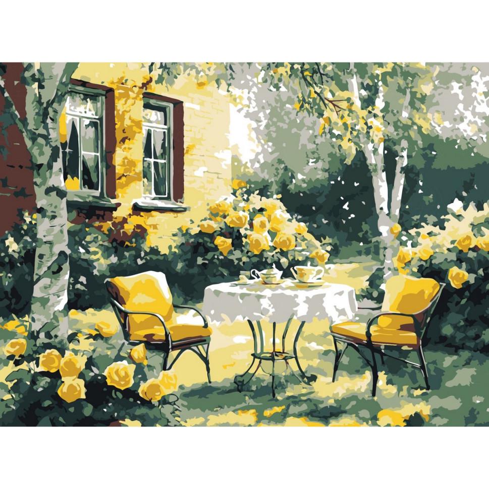 Картина за номерами Ideyka Затишний дворик KHO6374 30х40 см (RLT55941)