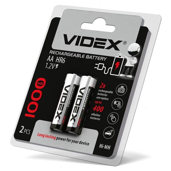 Акумулятори Videx HR6/AA 1000 mAh 2 шт.