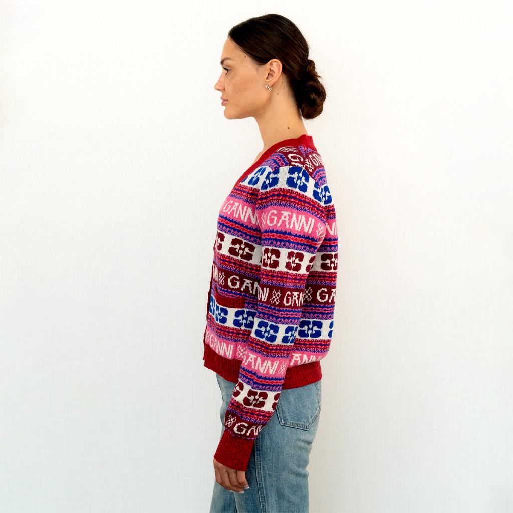 Кардиган жіночий повсякденний Ganni M Різнокольоровий (2797308623) - фото 2