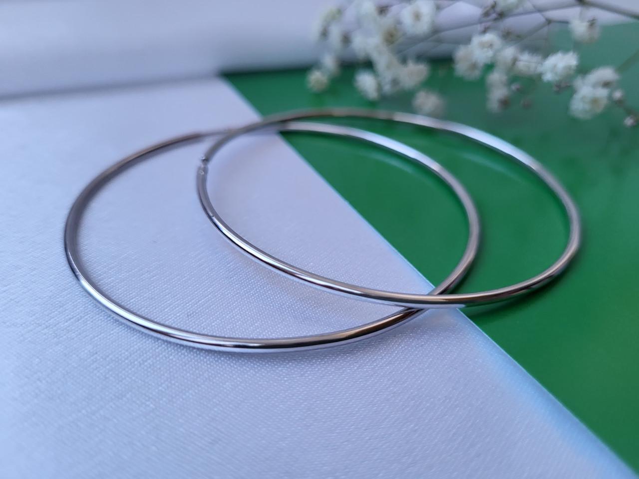 Серьги пара Кольца серебро 925 пробы 6,50 г 65 мм (5006,5)