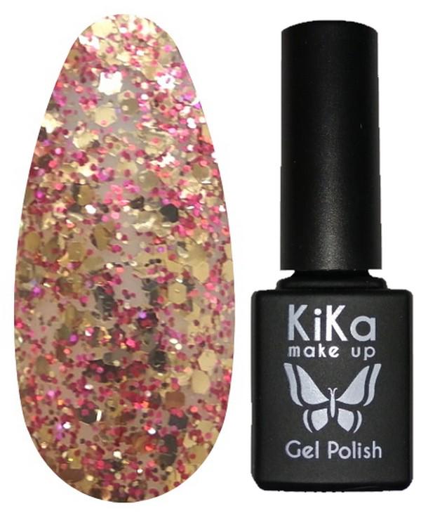 Гель-лак Kika №150 с блестками 8,5 мл Красный (KGP-150)