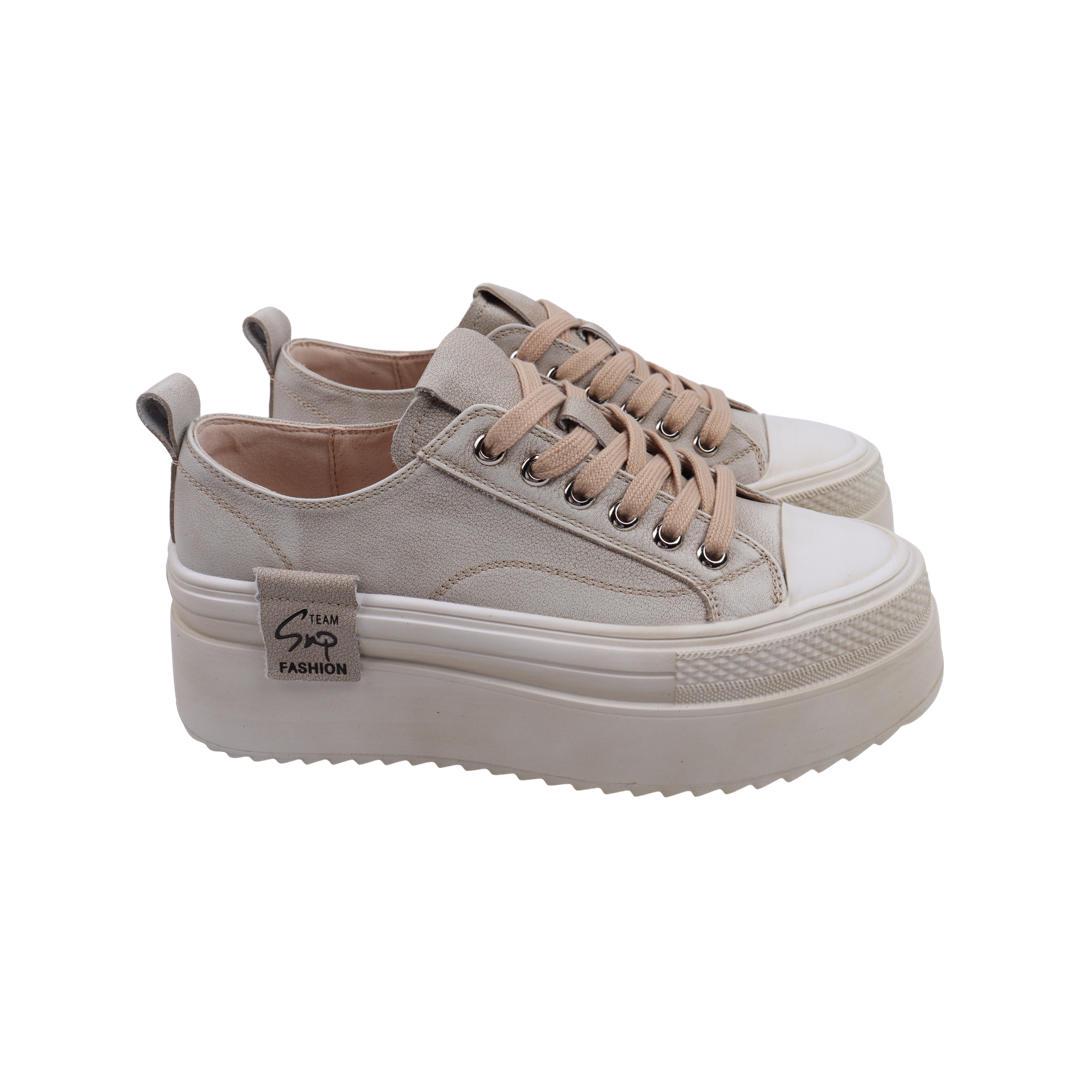 Кеды женские Berisstini из кожи Бежевый (92-22DTC 37) Кеды женские Berisstini из кожи Бежевый (92-22DTC 37)